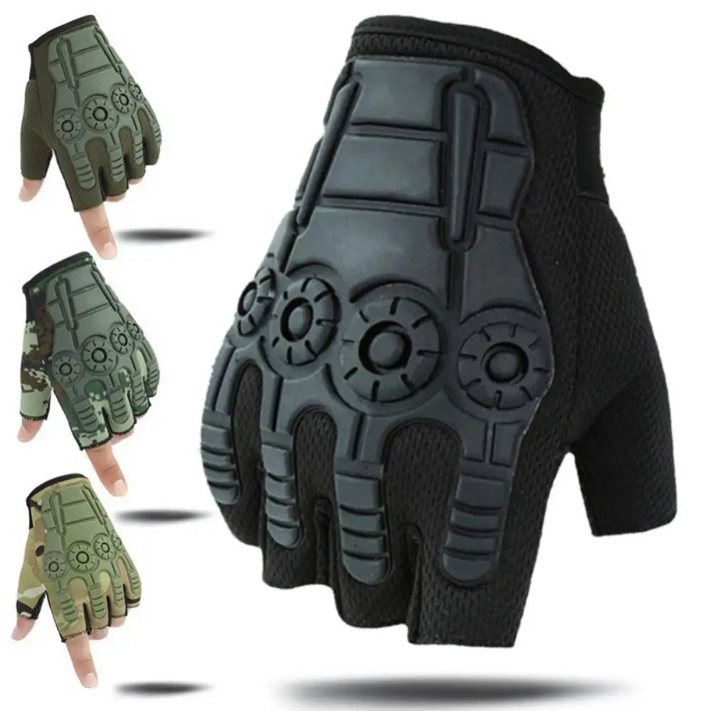 

Outdoor Tactical Gloves Airsoft Sport Gloves Half Finger Type Military Combat Gloves Carbon Fiber Shell Shooting Hunting Gloves