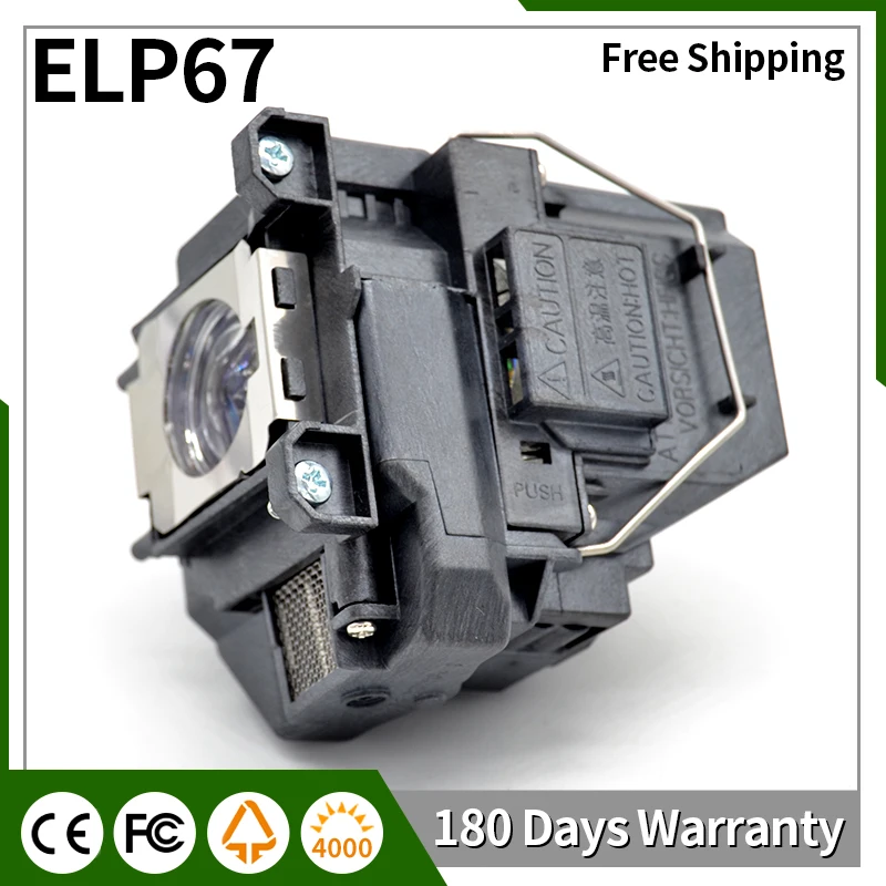 

V13H010L67 ELPLP67 Projector Lamp Bulb for EPSON KR85 EB-W16SK EB-X02 EB-X11 EB-X12 EB-X14 EB-X15 EH-TW480 EH-TW510 EH-TW550