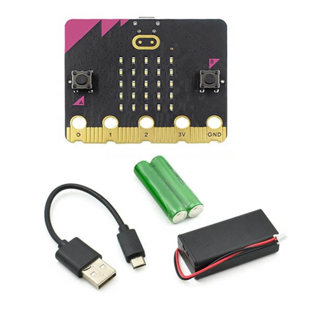 

Программируемая обучающая макетная плата Microbit V1.5 GO Kit для самостоятельной сборки
