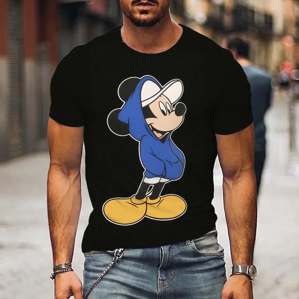 Новинка 2024 футболка с 3d рисунком Микки Мауса из Диснея принтом пары модные
