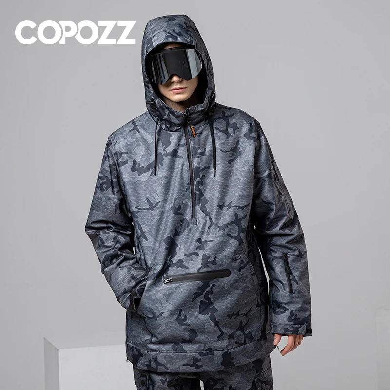 Copozz Brand New Winter Ski Coat Men Snowboarding Hoodie 2022 High Quality Hooded Outdoor Sports Ski Snowboard Jacket Women