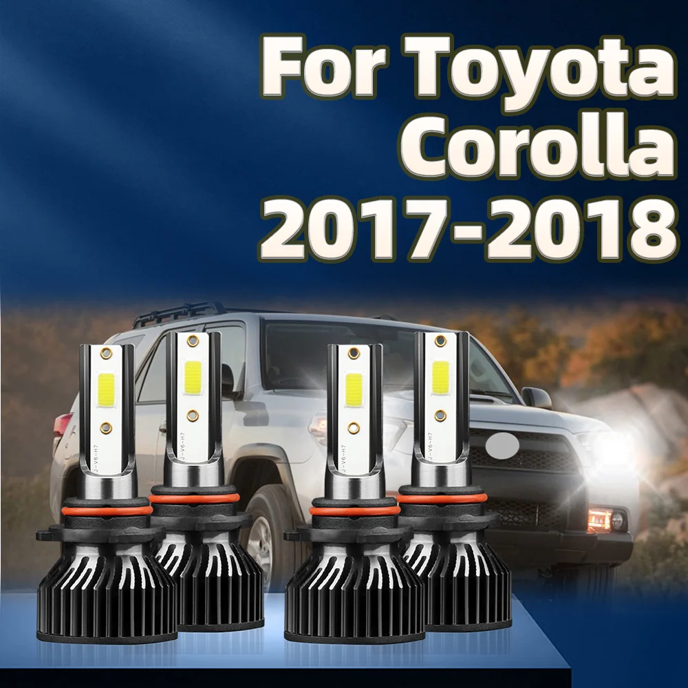 4 шт. 6000K 9005 Светодиодная лампа 130 Вт чип COB для автомобильных фар высокой мощности