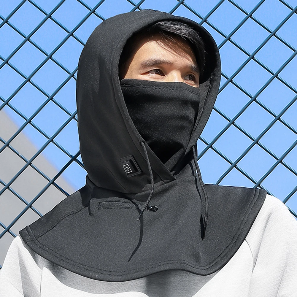 

Winter Electric Heating Headgear Three Levels Of Temperature Control Balaclava For Men Windproof Winter Cycling Accessories