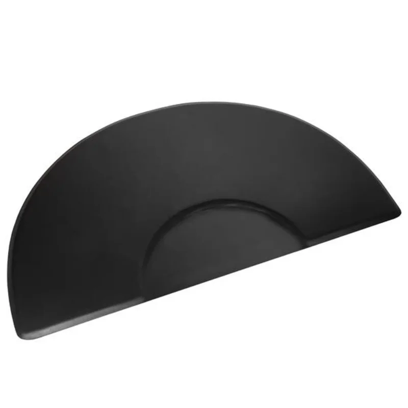 

3' X 5' Beauty Salon PU Half Round Anti-fatigue Mat Salon Mat Black[US Stock]