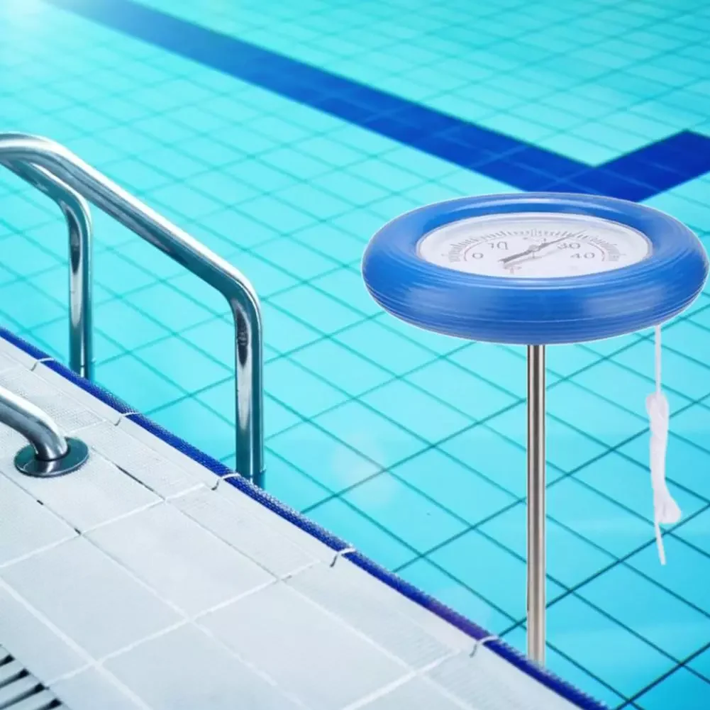 

Large Dial Round Swimming Pool PVC Floating Thermometer With Large Scale Round Water Temperature Measuring Device