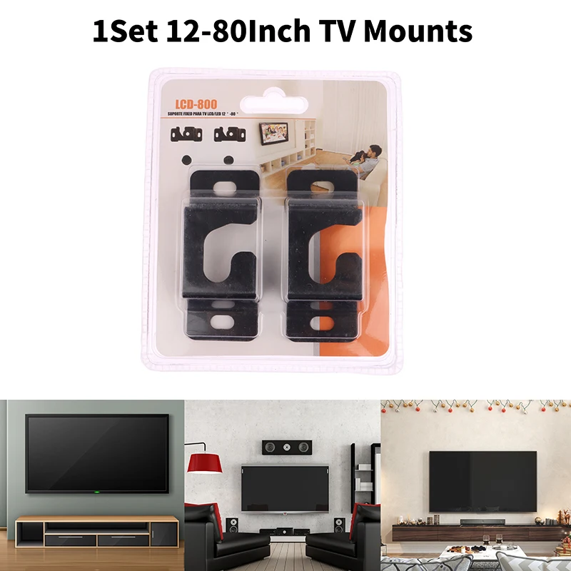 

1Set Brand New And Durable 12-80Inch TV Mounts LCD LED Monitor Wall Mount Bracket Fixed Flat Panel TV Frame W/Screw