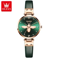 olevs womens quartz watch luxury brand stainless steel leather waterproof watches women usiness fashion wristwatch for ladies