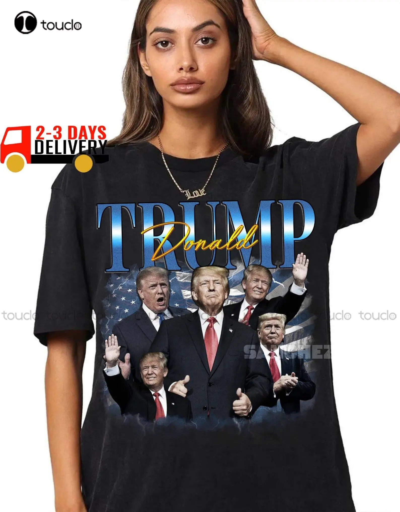 

Винтажная футболка с надписью «Дональд Трамп»