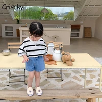 criscky baby girls half sleeve shirt casual shirt for toddler girl sweet pullover casual shirt children tops pullover