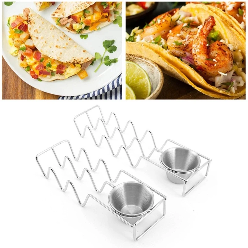

Держатель Taco, подставка из нержавеющей стали, мексиканская стойка для еды, ракушки, 1-4 слота, кухонный инструмент для выпечки, инструменты дл...
