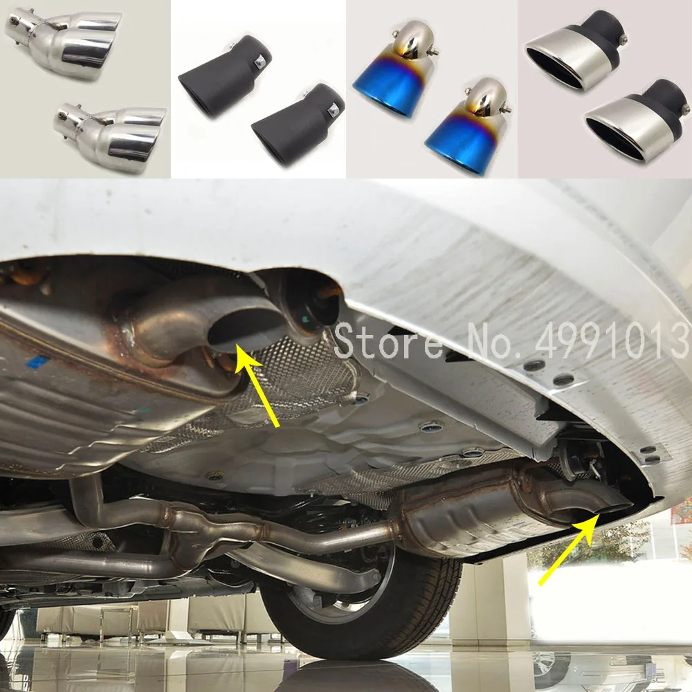 

For Chevrolet Malibu 2016 2017 2018 Car Cover Muffler Exterior Back End Pipe Dedicate Exhaust Tip Tail Outlet Ornament Vent 2pcs