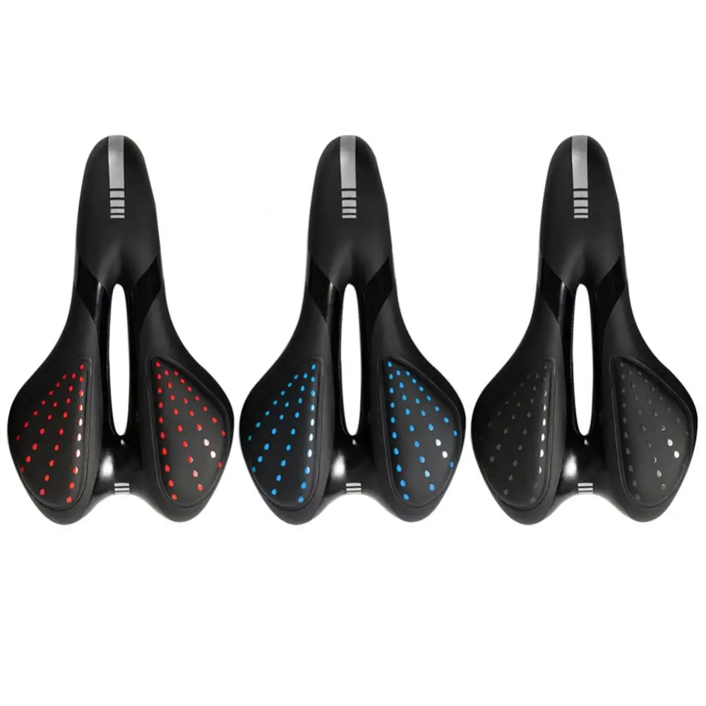 

Дышащее велосипедное седло из ПУ кожи, водонепроницаемое амортизирующее Велосипедное Сиденье для велоспорта на открытом воздухе