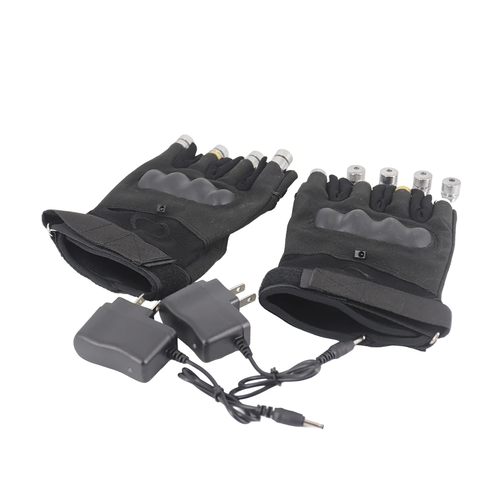 Красные светодиодные лазерные перчатки для дискотек сценических выступлений