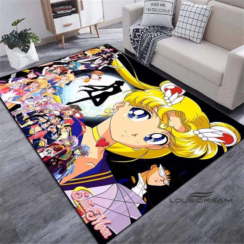 

Мультяшный S-Сейлор коврик Луна и ковер, Модный милый 3D декоративный коврик с принтом, подходит для гостиной, спальни, коридора, ковер