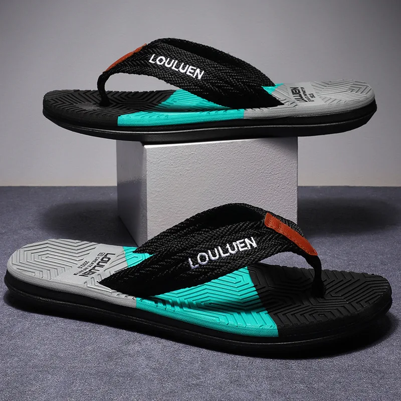 

Men's Slippers Summer Household Soft Flip Flops Outdoors Casual Sandals Comfortable Man Shoes Chanclas De Verano Para Hombre