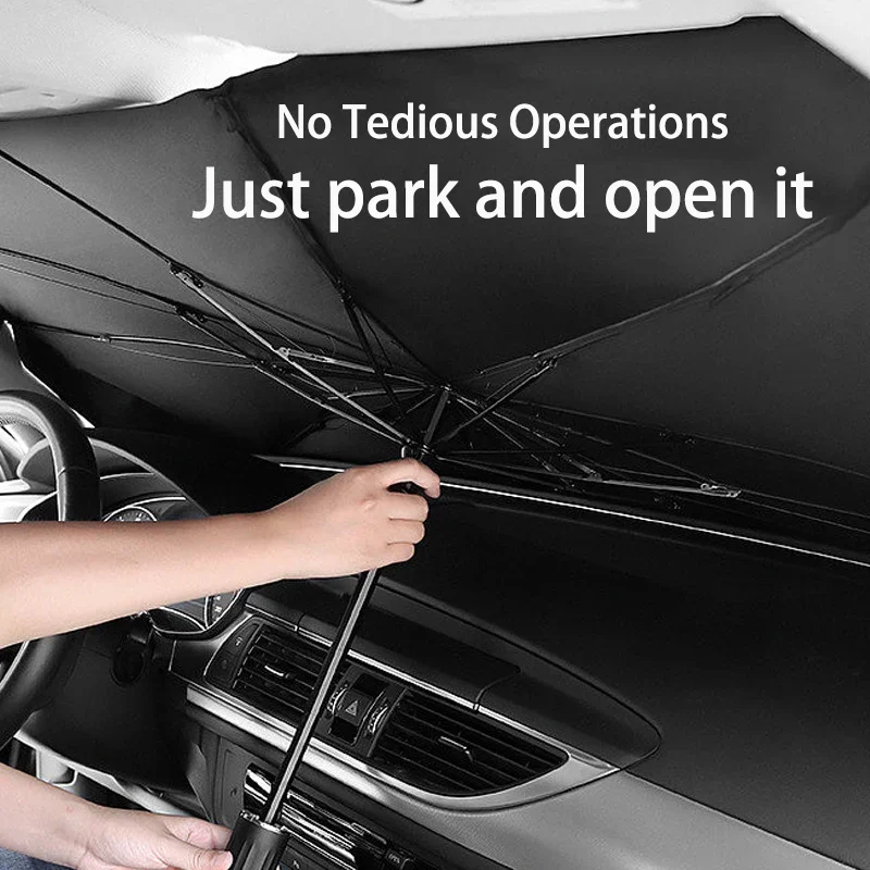 Солнцезащитный зонт для лобового стекла автомобиля простая установка легкий