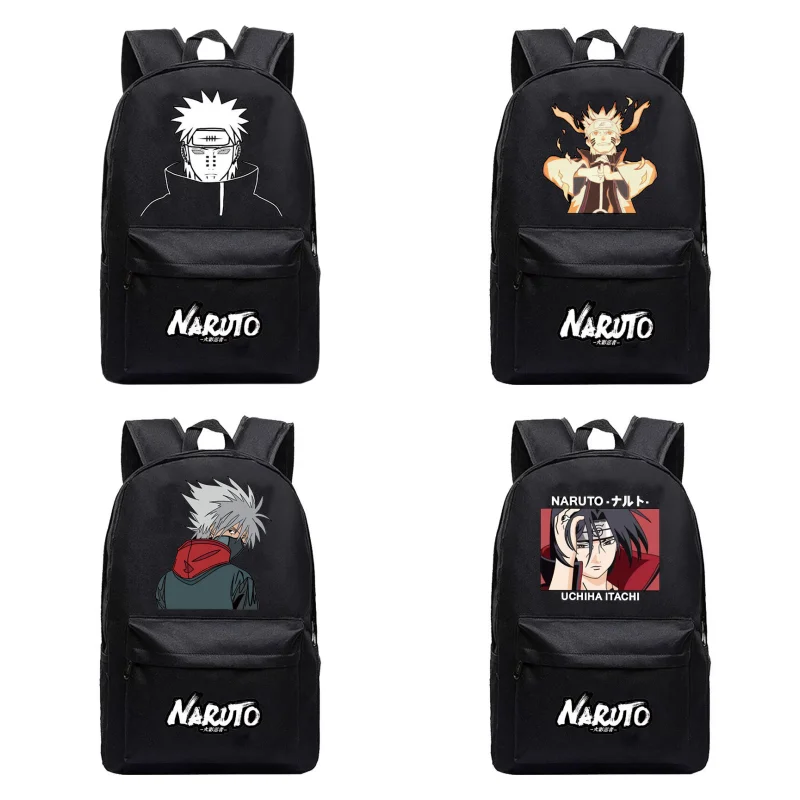 Naruto anime schoolbag male and female students Uchiha Itachi Sasuke Uzumaki Naruto surrounding backpack durable high-value gift