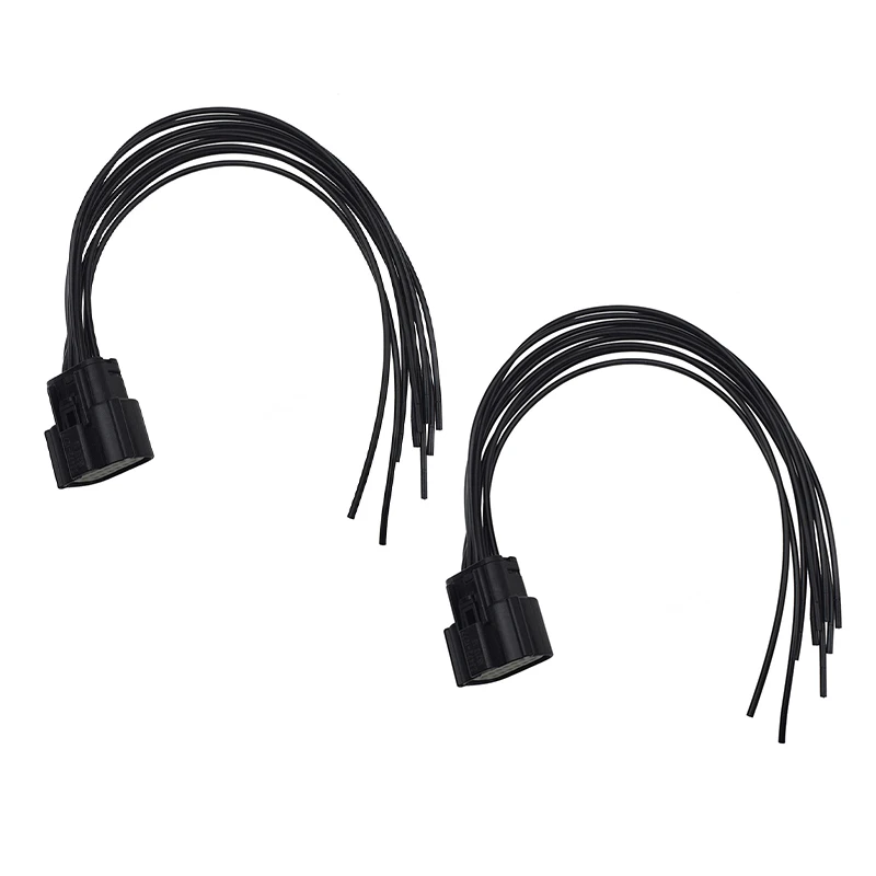 

2Pcs Black Car Headlight Connector Plug Pigtail Harness 68364272AA Fit For Dodge Charger 2015 2016 2017 2018 Ram 2500 2020