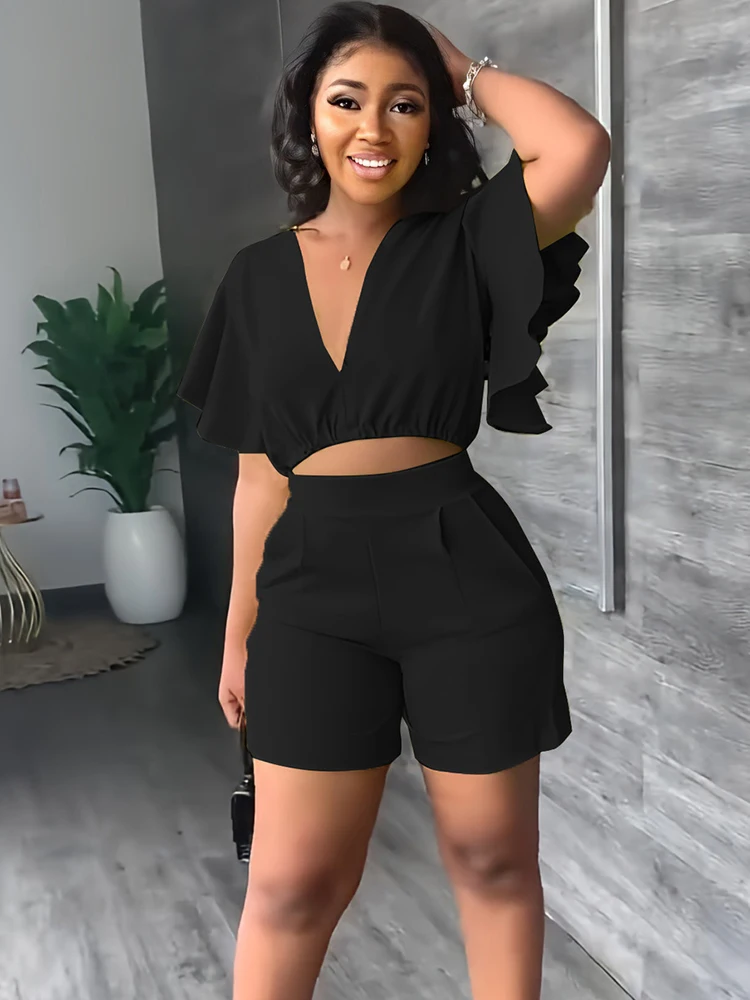 Повседневные спортивные костюмы летние комплекты из двух предметов укороченный