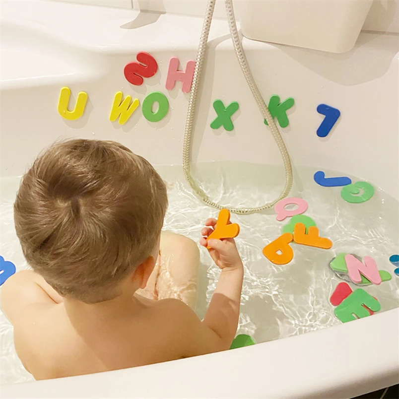 

Baby Bath Toys Bathtub Bathroom Toys Early Educational Animals Letter Puzzle Water Games For Bath Bath Toys For Toddlers A44W