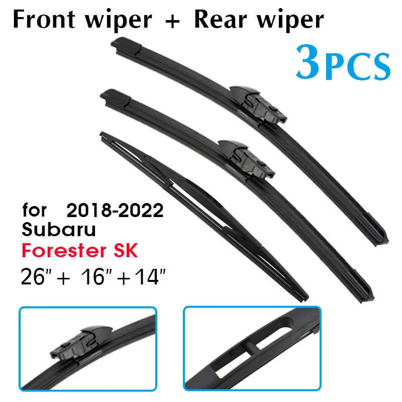 

Набор автомобильных стеклоочистителей для Subaru Forester SK 2018 2019 2020 2021 2022 переднее заднее окно 26 "+ 16" + 14"