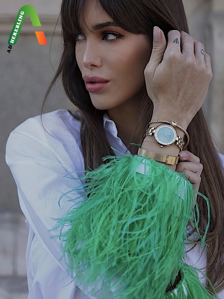 Женские Элегантные блузки Adherebling Traf с длинным рукавом и перьями в стиле пэчворк