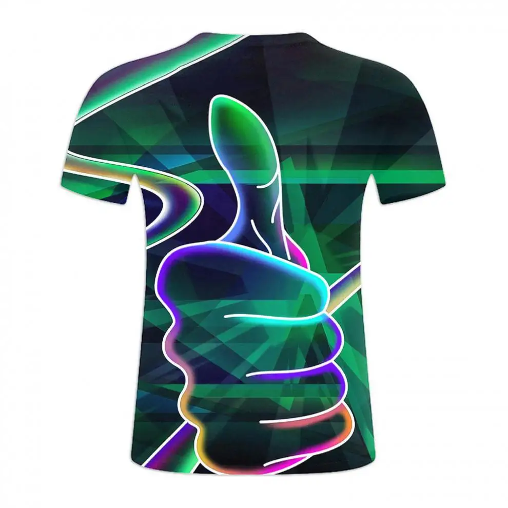 

Мужская футболка с 3D-принтом большого пальца, повседневные индивидуальные Забавные футболки, интересная модная футболка в стиле хип-хоп с коротким рукавом