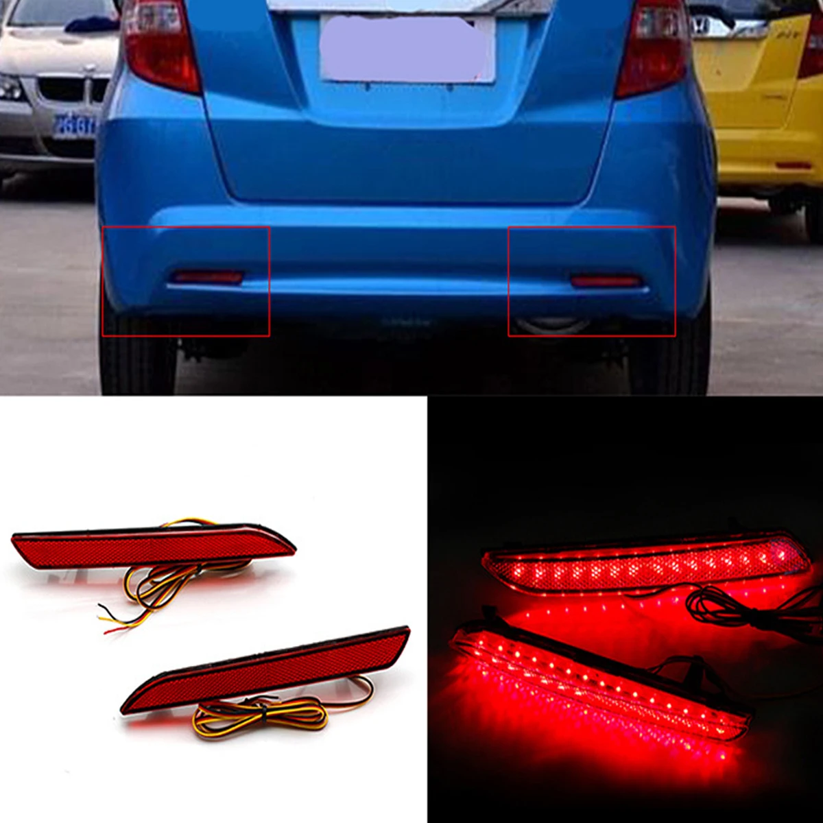 Отражатель для заднего бампера Honda Fit Jazz 2011-2013 2012