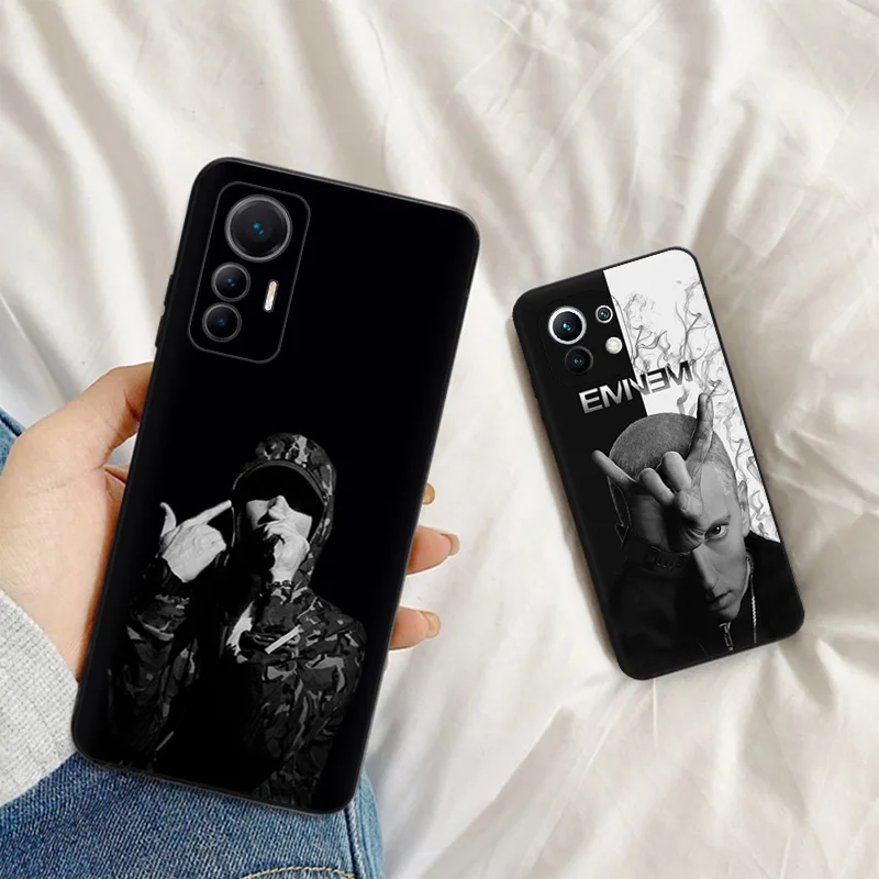 Мягкий чехол для Redmi Note13 Pro 5G Note12 13C Xiaomi 13 12 Lite 12t 12x 12c Eminem RAP GOD черный телефона