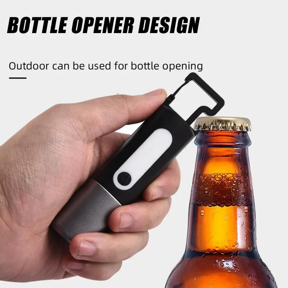 

New Mini Small Hand Electric Strong Light Telescopic Zoom Portable Lamp Multi-purpose Beer Wrench Type-c Outdoor Emergency