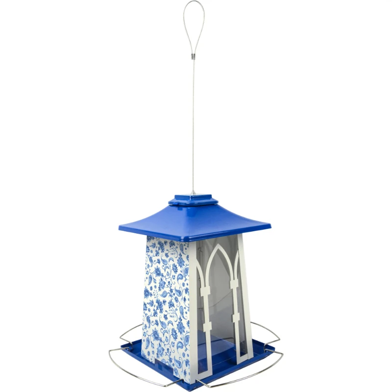 

Arches Gazebo Bird Feeder, 3.3 Quart, Blue
