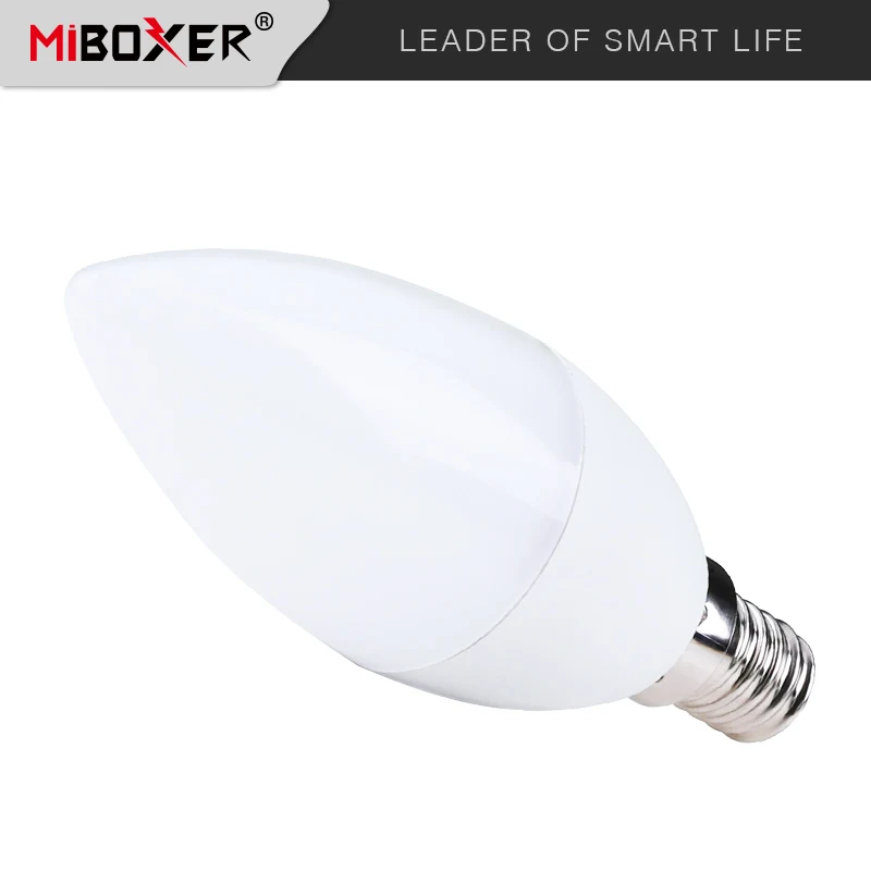 Miboxer 4W RGBCCT LED Candle Light E14 Daul White CCT Spotlight Lamp for Bedroom Room decoration AC100~240V 2.4G Remote control