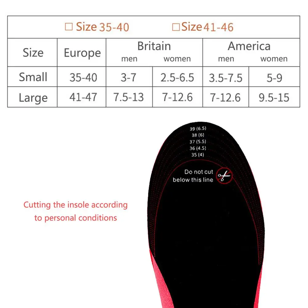 Электрические стельки с подогревом для мужчин и женщин умный обогреватель ног