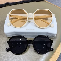 winful fashion style all match trend sunglasses personalized round frame sunglasses ins trend candy color big frame sunglasses