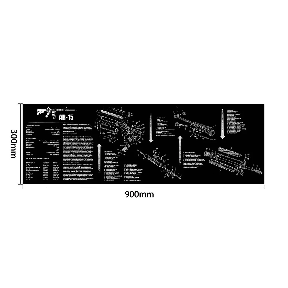 AR15 Gun Cleaning Mat Kit Colt 1911 AK47 Beretta 92 FS BROWNING CZ Shadow2 SA GEN5 Glock 3D CZ-75 P320 REMINGTON 870 Mouse Pad