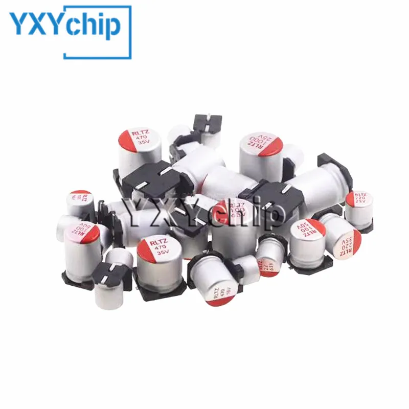 10 шт./партия чип полимерный твердый конденсатор 6 3 в 16 25 35 50 63 47 мкФ 100 220 270 330 470 560