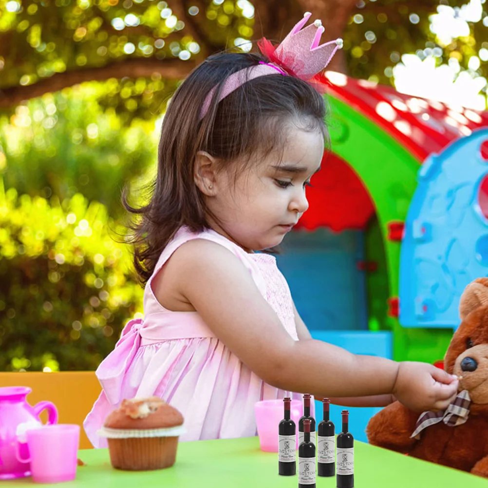 

Миниатюрные бутылки, 12 шт., аксессуары для дома, Игрушечная модель, пластиковые декоративные игрушки