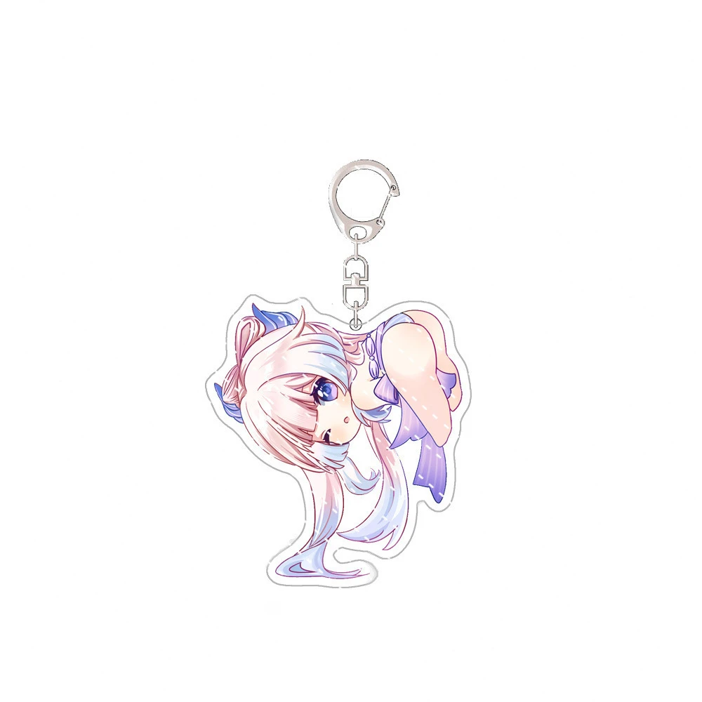 Игра Genshin Impact Sangonomiya Kokomi Shenhe Raiden Shogun Nahida косплей костюм брелок акриловый кулон