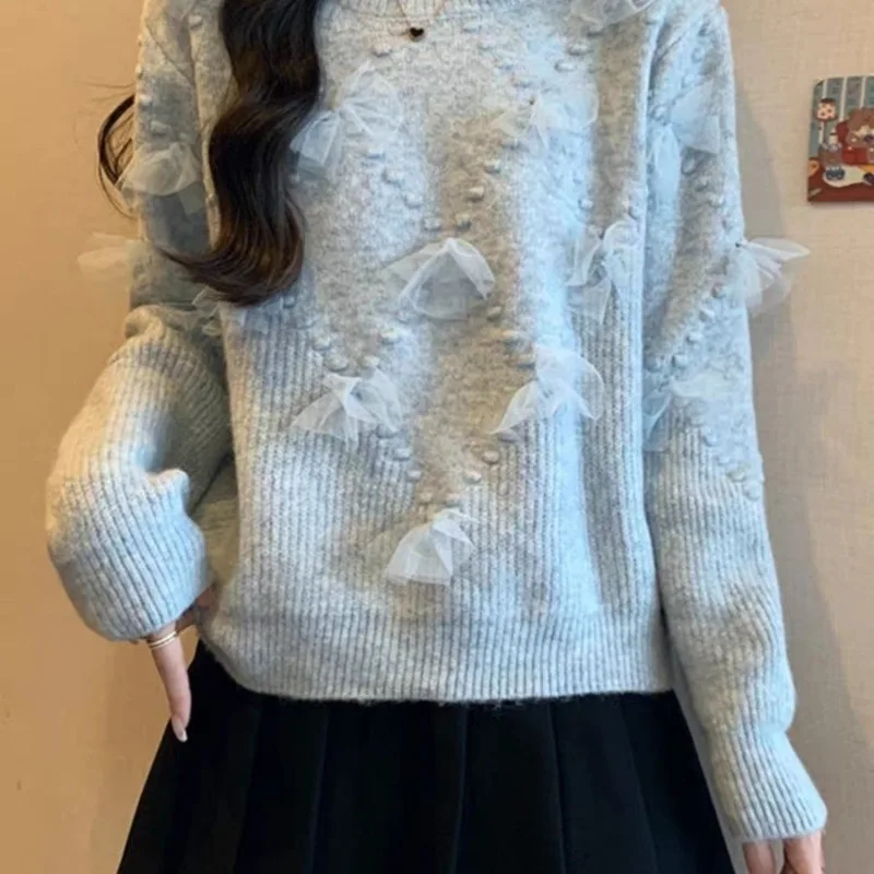 Марлевый дизайн с бабочкой мягкий восковой пуловер свитер для женщин одежда