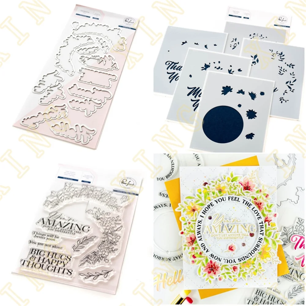 

Spring Circle Florals Metal Cutting Dies Stamps Stencil Scrapbook Diary Decoration Embossing Template Diy Greeting Card Handmade