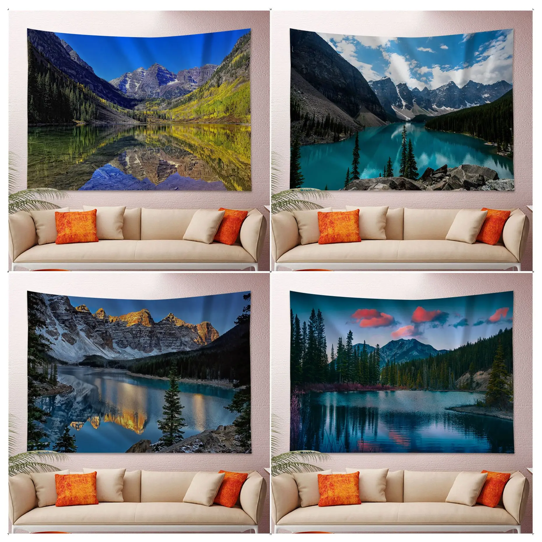 

Lake Hippie Wall Hanging Tapestries Japanese Wall Tapestry Anime Home Decor