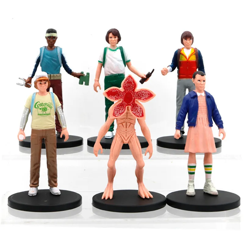 

12CM Stranger Things Anime Figures 6Pcs/Set Model Toys Eleven Dustin Steve Demogorgon Collection Decoration For Kids Fans