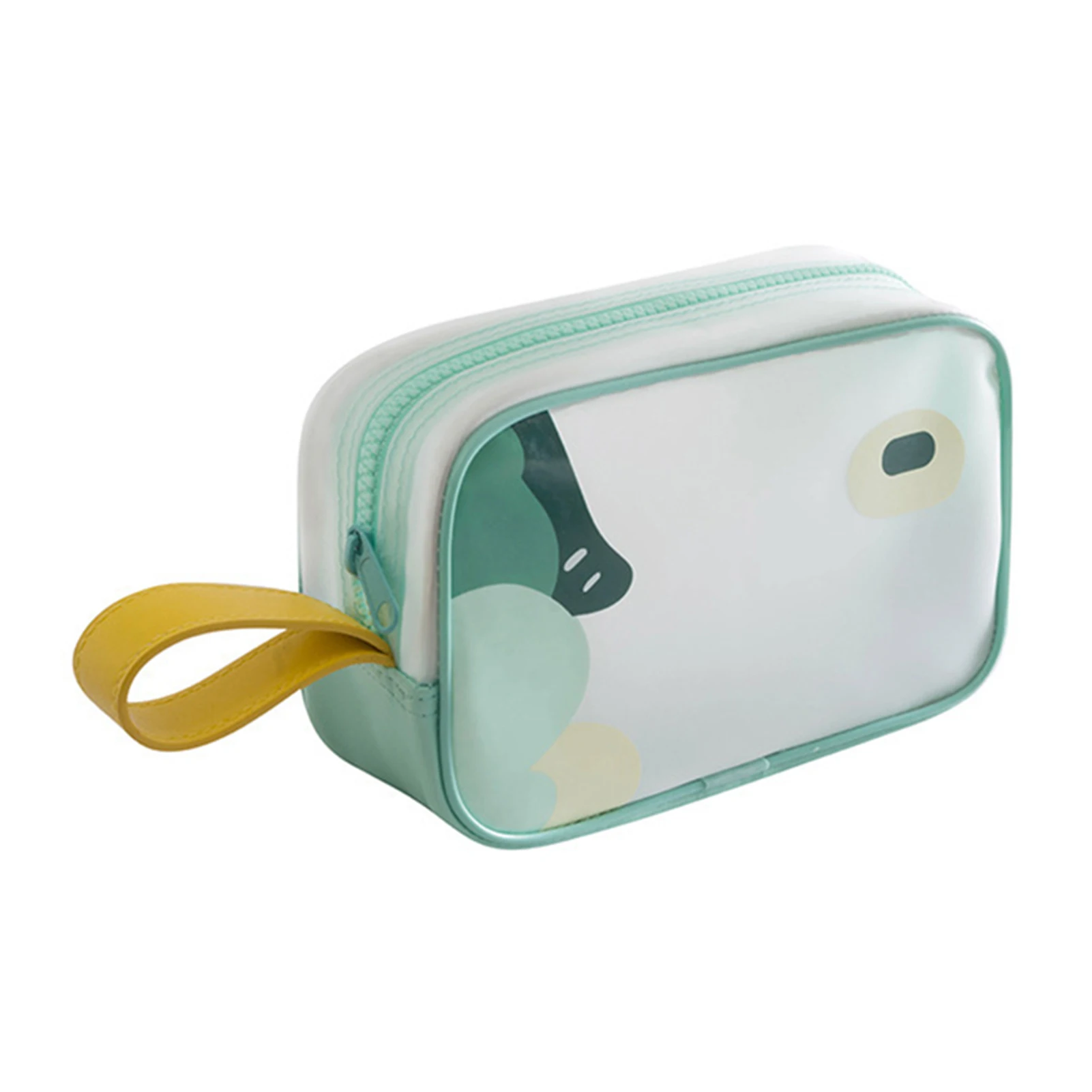 

Мультяшная портативная косметичка из ТПУ, прозрачная дорожная сумка для туалетных принадлежностей с ремешком на молнии, водонепроницаемая сумка для хранения