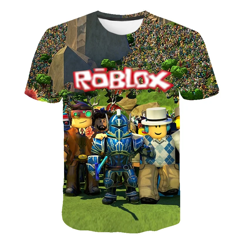 

Летняя модная футболка унисекс Robloxing, детские футболки с короткими рукавами для мальчиков, детские топы Robloxing, одежда для девочек
