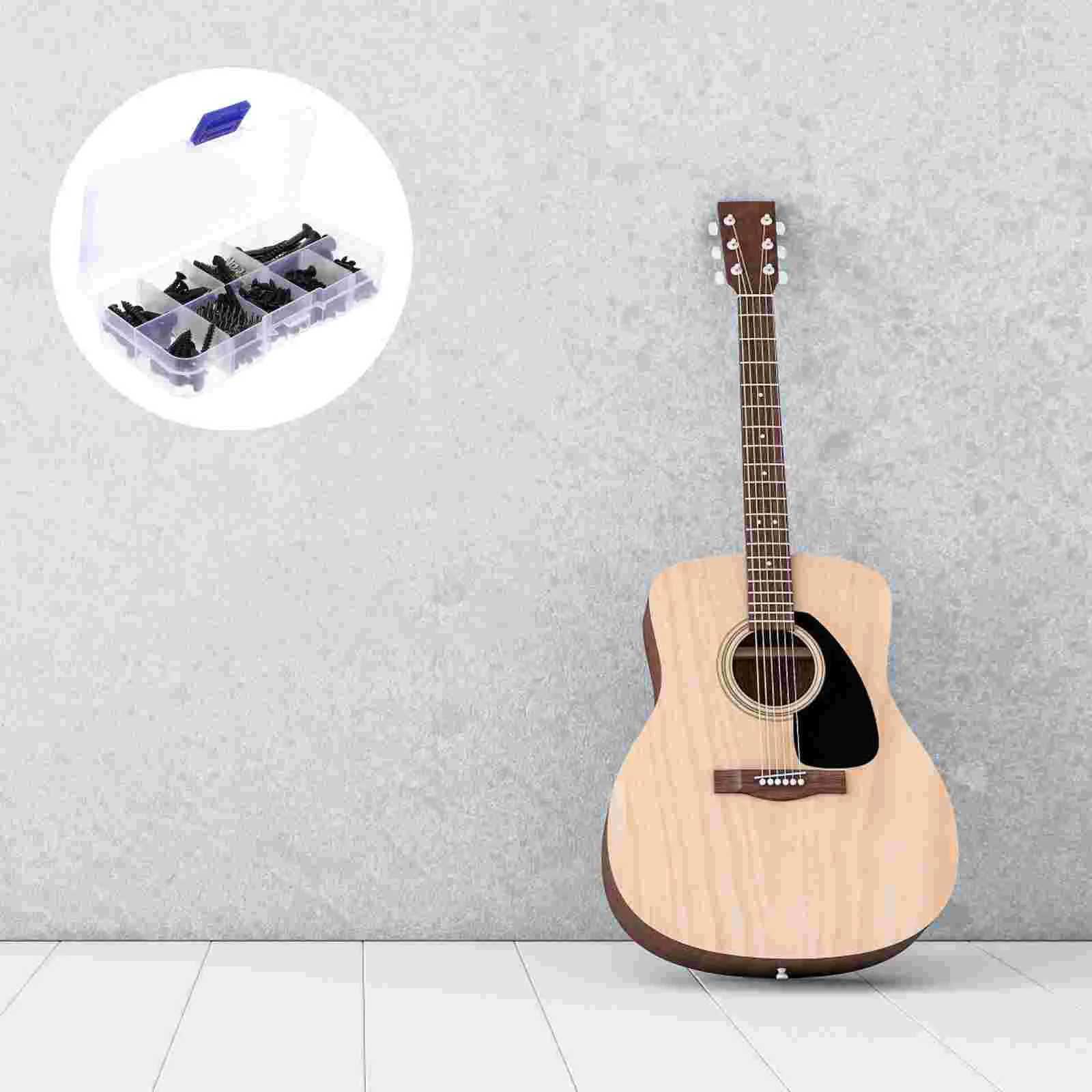 

240pcs Guitar Screw Kit Guitar Screw Spring Guitar Mounting Tool (Black)