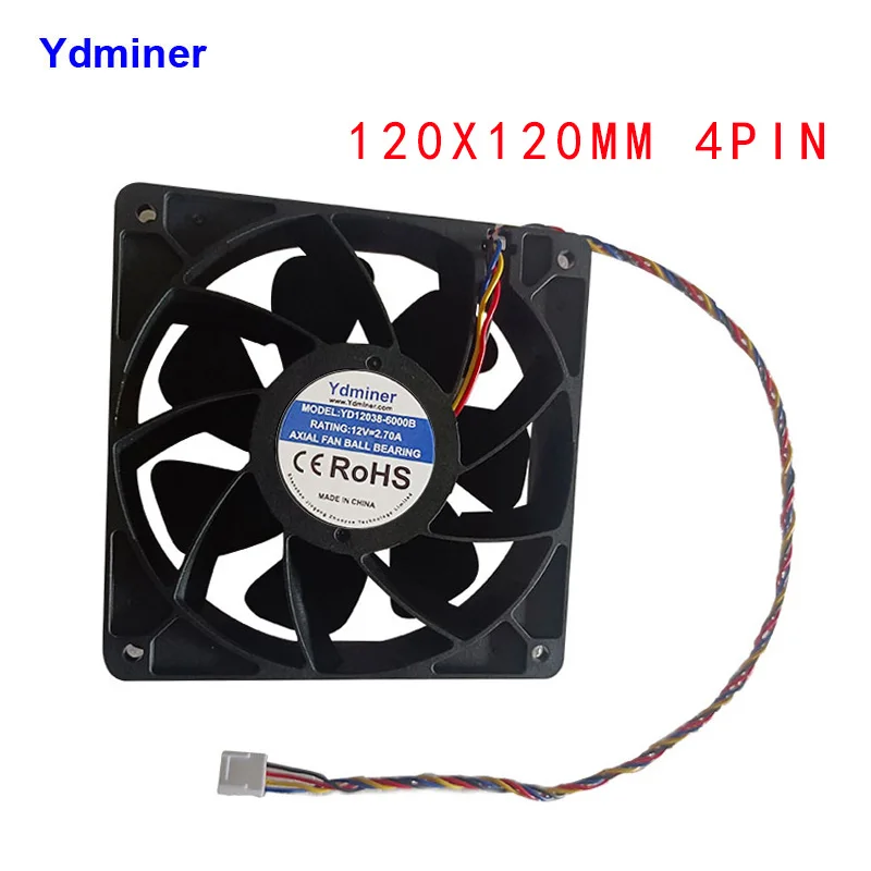 10pcs/package 4pin 12*12  6000RMP Bitcoin Miner Used Cooling Fan Cooler for Antminer S9 S9j T9 + L3 + Z11 M3 Replacement Fans