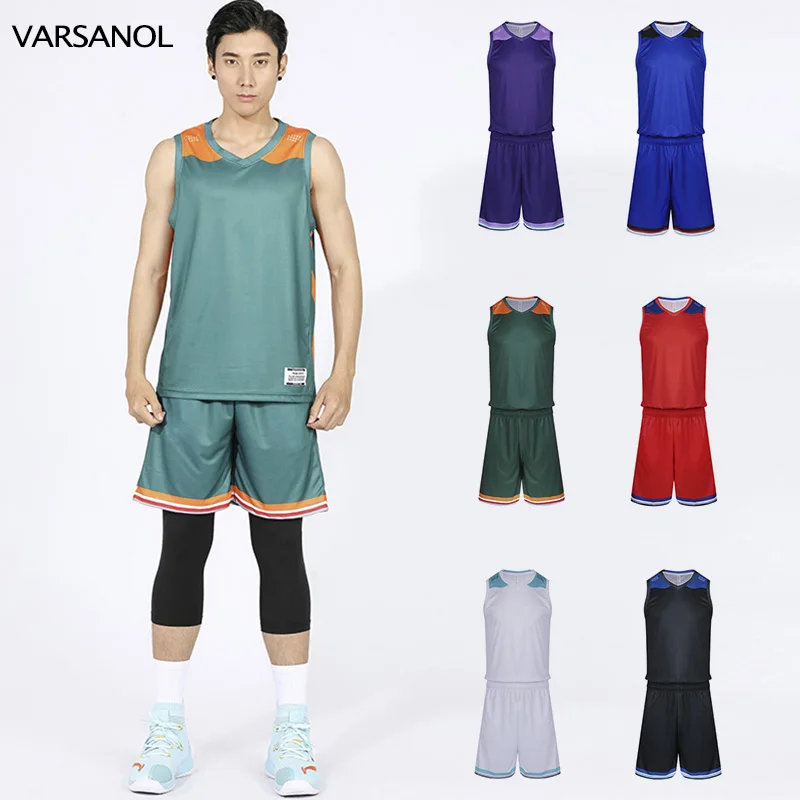 Varsanol Men's T-shirt+shorts Tracksuit Summer Fashion Running Gym Quick-Drying Sleeveless Set Shorts T-shirt for Men Clothing