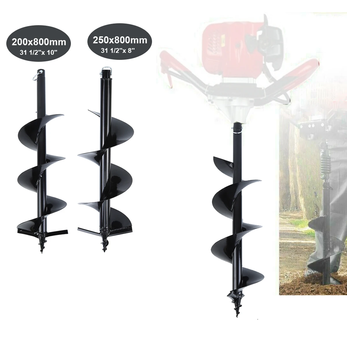 

Samger Carbon Steel Planter Garden Auger Spiral Drill Bit Flower Planting Hole Digger Drill Bit Yard Gardening Bedding Planting