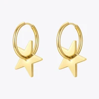 enfashion star dangle earring gold color geometric earrings 2021 fashion jewelry stainless steel pendientes mujer gift e211238