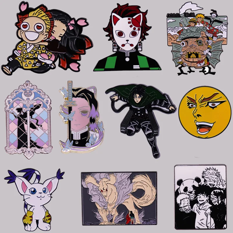 

Demon Slayer Custom Enamel Pin Anime Pins Cool Stuff Lapel Pins for Backpacks Collection Manga Badges Jewelry Birthday Gift